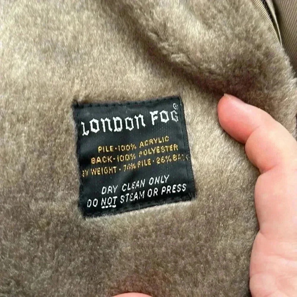 Vintage London Fog Cream Trench Coat with Silk and Fleece Line 42 Long - Picture 7 of 10